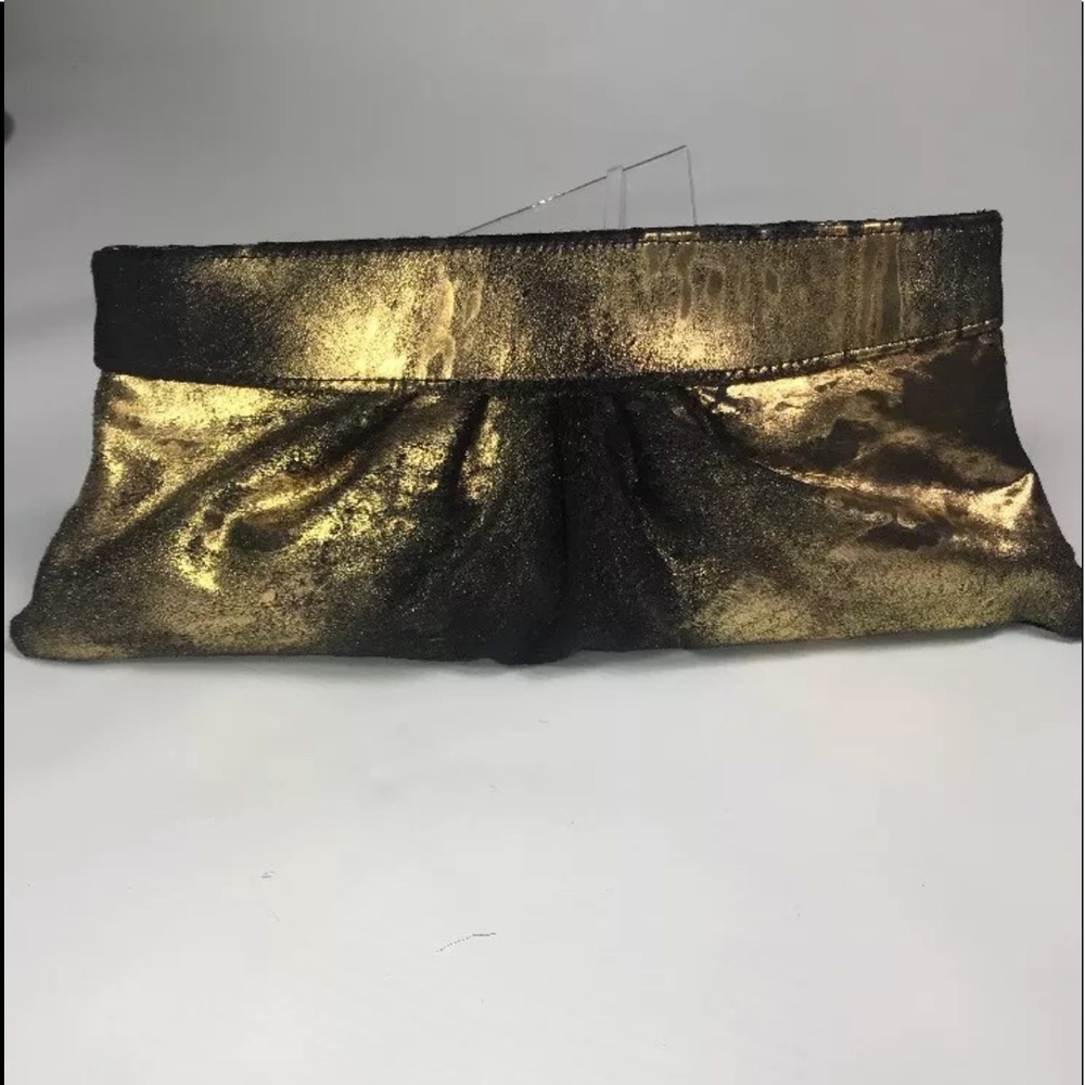 Lauren Merkin Louise Metallic Calf Hair Clutch